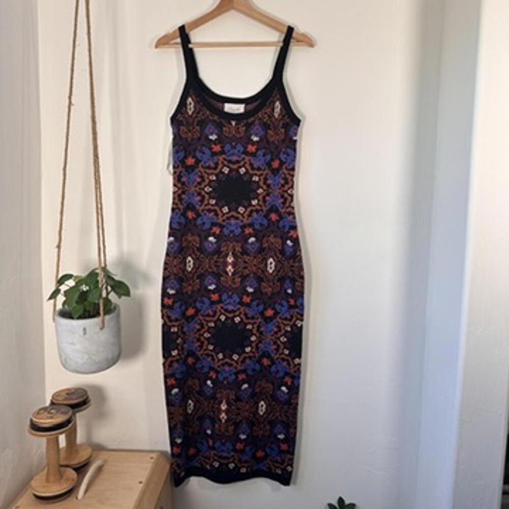 Cleobella Venezia Print Knit Maxi Dress XS Boho Festival Organic Cotton Payton - Picture 9 of 13